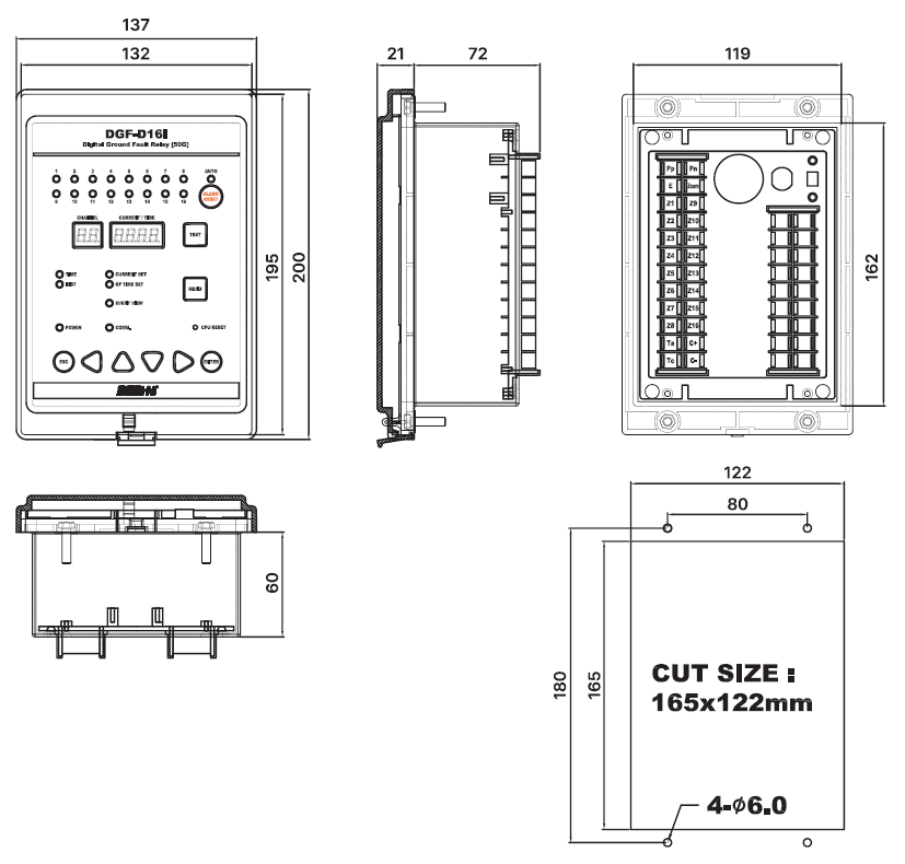 Relay Giám Sát Dòng Rò Chạm Đất 16 Kênh Deesys - DGF-D16I