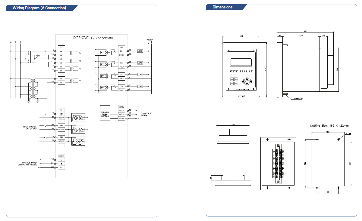 Relay Bảo Vệ 59 27 64 Deesys - DIPR-OV01